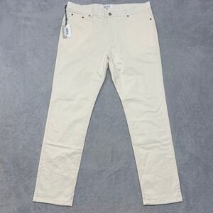 Collars & Co Pants Mens 38x32 CEO 5 Pocket Stone Chino Trousers Preppy New